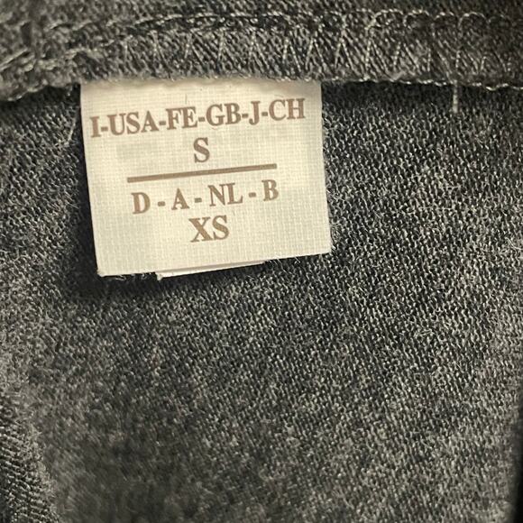 Brunello Cucinelli Wool Blend V Neck Gathered Layered Dress Dark Gray Size Small - Picture 5 of 7